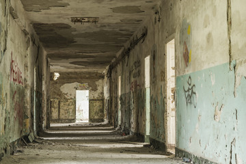 Old Abandoned Building Corridor Interior