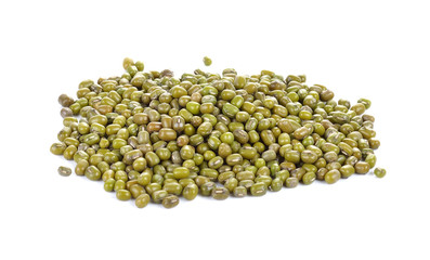 green beans on white background