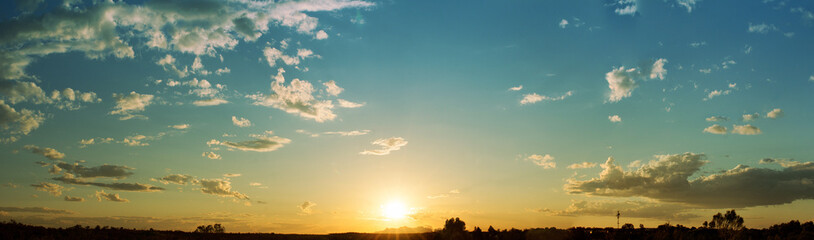Sunset Horizon, Dusk in Australia Near The Uluru and The Olgas