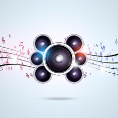 Abstract Multicolor Music Poster
