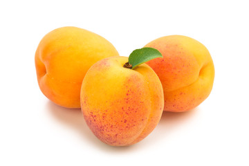 Fresh rpie apricots.
