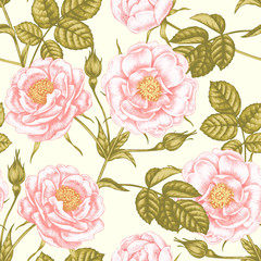 Floral vintage seamless pattern