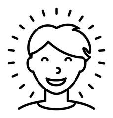 Happy Healthy Man Icon