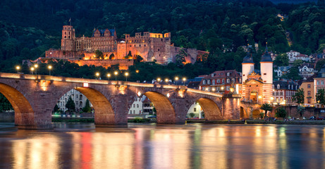 Heidelberg Panorama bei Nacht