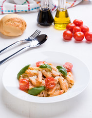 penne with tomato