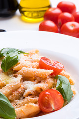 penne with tomato