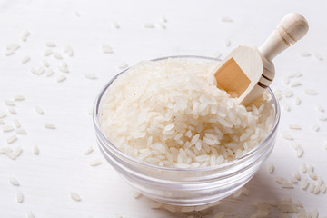 rice in glass jar