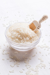 rice in glass jar