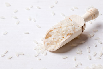 rice with scoop