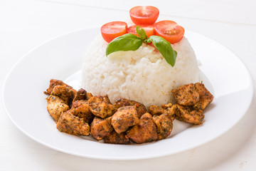chicken with rice and tomatoes