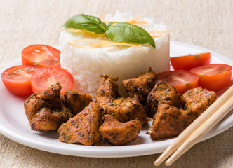 chicken with rice and tomatoes