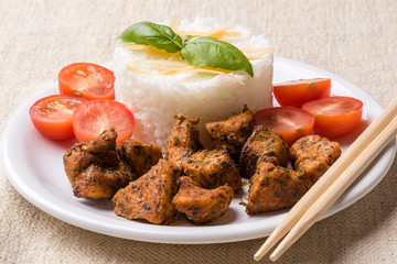 chicken with rice and tomatoes