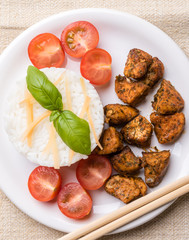 chicken with rice and tomatoes