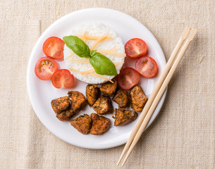chicken with rice and tomatoes