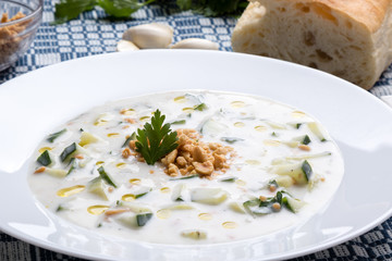 tarator in white plate