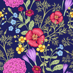 Floral seamless vector pattern.