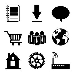 Internet of things represented by icon set of multimedia apps. isolated and flat background