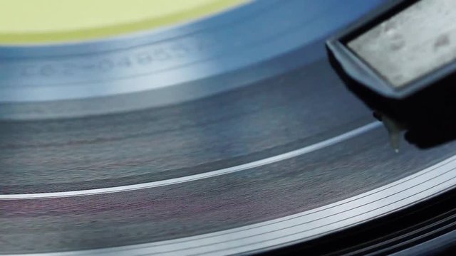 Retro vinyl on electrophone