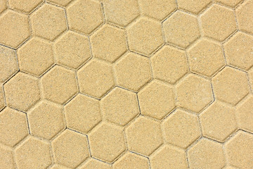 Paving stones on the street