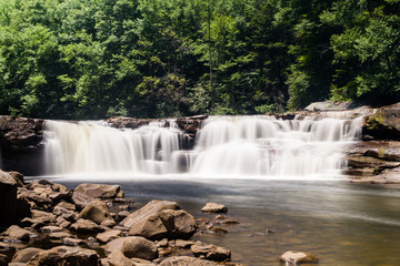Fototapeta premium Two of the waterfalls at High Falls of Cheat