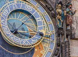 Fototapeta na wymiar Prague. Astronomical Clock in Old Town, Czech Republic.