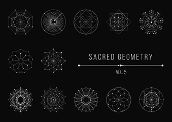 Sacred Geometry Bundle. Vector Illustration