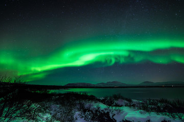 An aurora, sometimes referred to as a polar light, is a natural light display in the sky, predominantly seen in the high latitude (Arctic and Antarctic) regions.