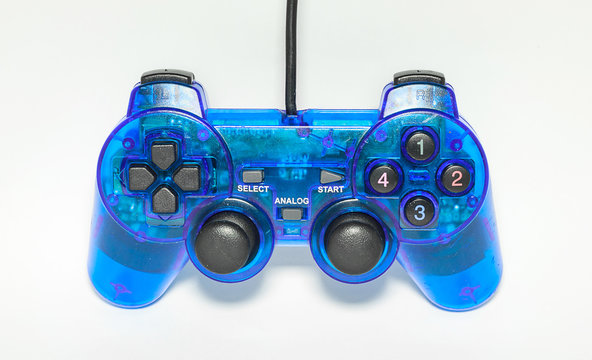 Blue game controller.