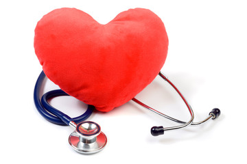 heart and  stethoscope