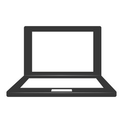 Technology and gadget concept represented by laptop icon. isolated and flat illustration 