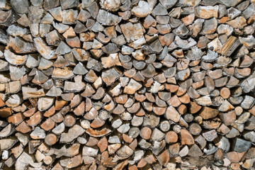 Gestapeltes Feuerholz