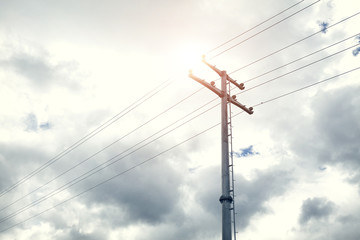 Electric cables tower