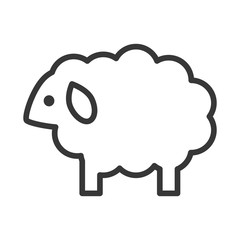 Cute animal concept represented by sheep icon. isolated and flat illustration 