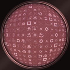 Abstract decorative red sphere - symbols pattern