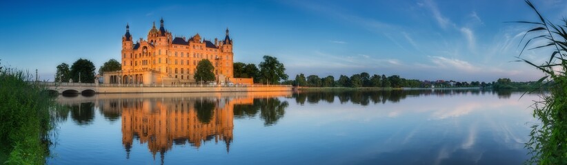 Obraz premium Schwerin Schloss Panorama