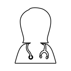 Medical and Health care concept represented by nurse icon. isolated and flat illustration 