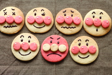 Homemade Anpanman face cookie
