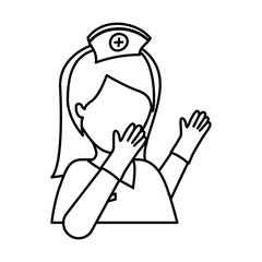 Medical and Health care concept represented by nurse icon. isolated and flat illustration 