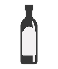 Organic and Healthy food concept represented by olive oil bottle icon. isolated and flat illustration 