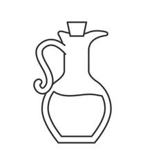 Organic and Healthy food concept represented by olive oil bottle icon. isolated and flat illustration 