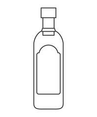 Organic and Healthy food concept represented by olive oil bottle icon. isolated and flat illustration 