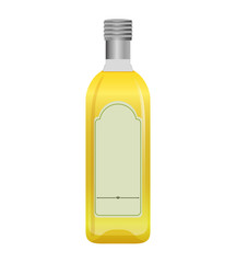 Organic and Healthy food concept represented by olive oil bottle icon. isolated and flat illustration 