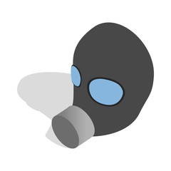 Gas mask icon, isometric 3d style