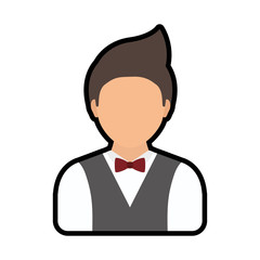 Avatar person concept represented by man icon. isolated and flat illustration 