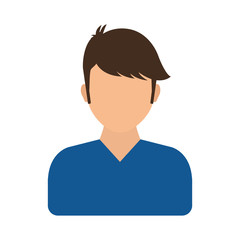 Avatar person concept represented by man icon. isolated and flat illustration 