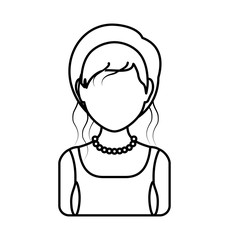 Avatar person concept represented by woman icon. isolated and flat illustration 