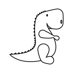 Toy concept represented by dinosaur icon. isolated and flat illustration 