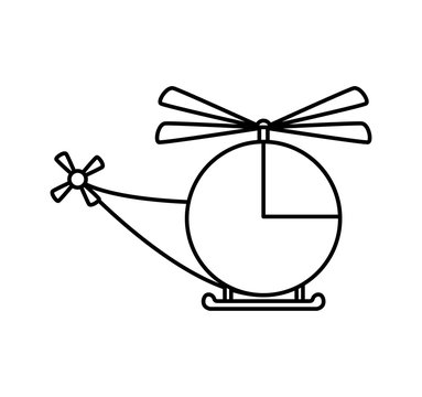 Toy concept represented by helicopter icon. isolated and flat illustration 