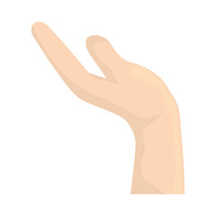 Human hand concept represented by gesture with fingers icon. isolated and flat illustration 
