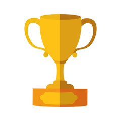 Winner concept represented by trophy cup icon. isolated and flat illustration 